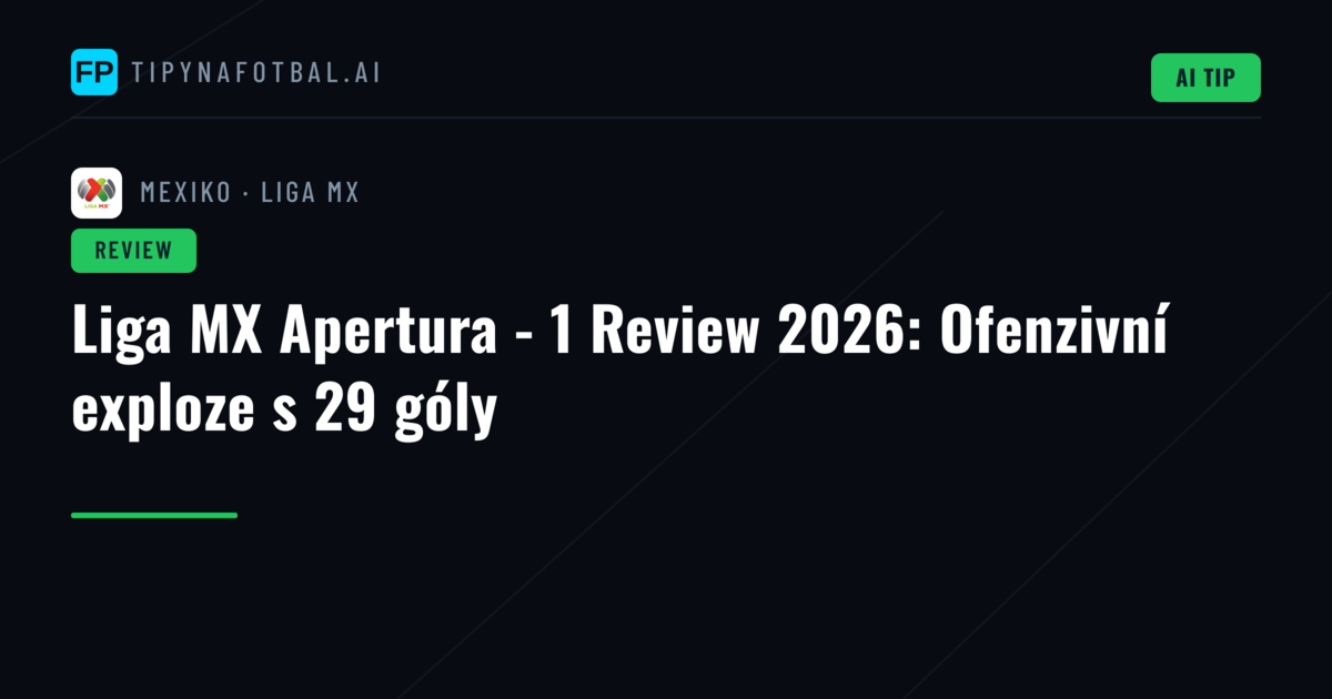 Liga MX Apertura - 1 Review 2026: Ofenzivní exploze s 29 góly