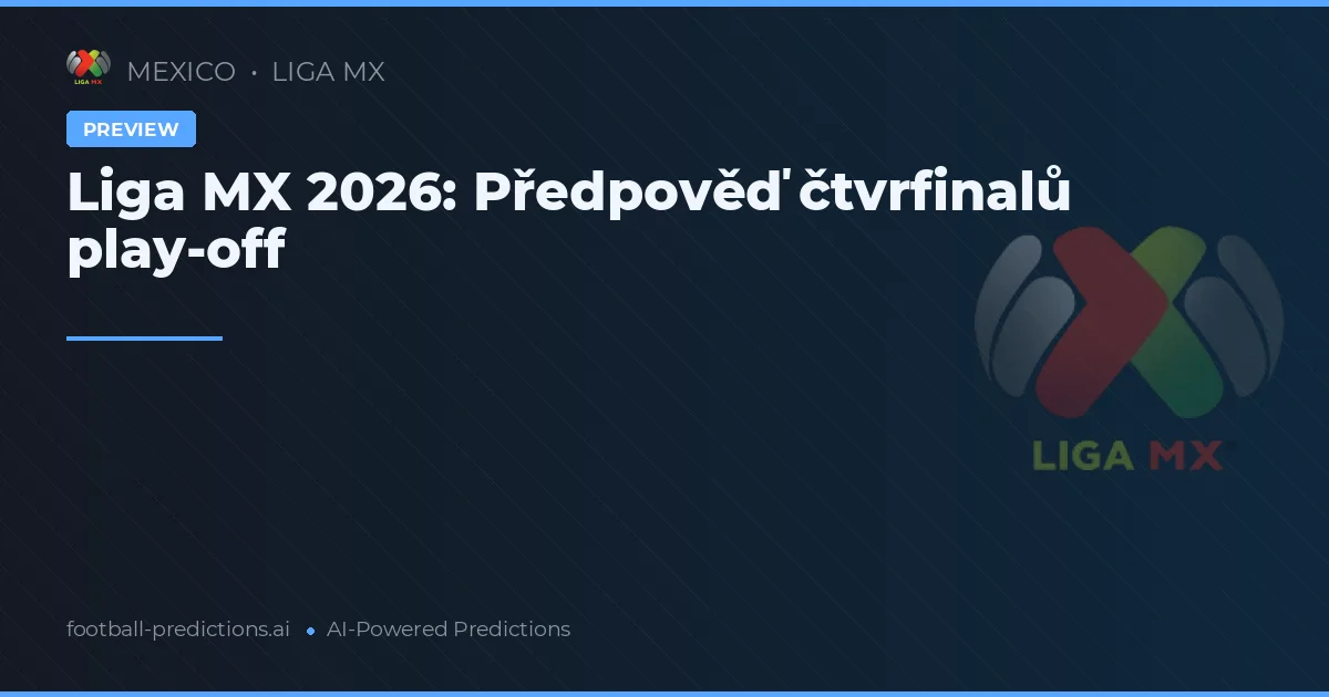 Liga MX 2026: Předpověď čtvrfinalů play-off