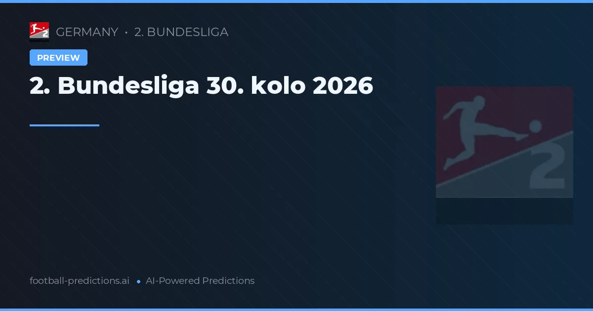 2. Bundesliga 30. kolo 2026