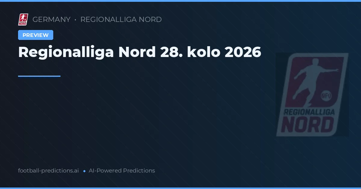 Regionalliga Nord 28. kolo 2026