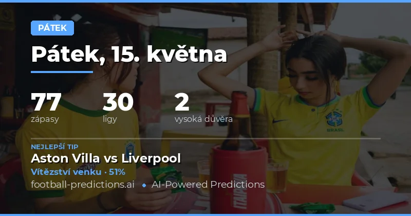 Páteční předpovědi pro 15. května 2026