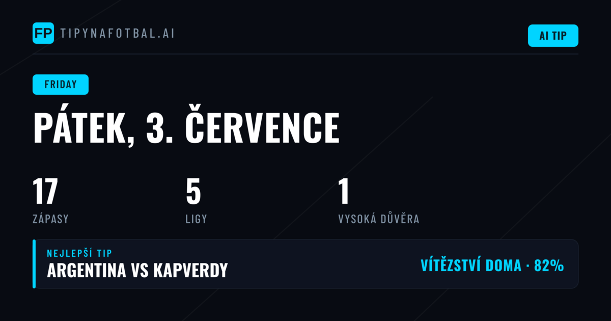 Analýza pátečního programu a sázkové příležitosti