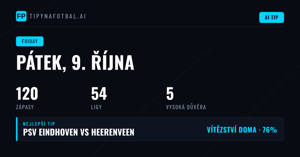 Bohatý páteční fotbalový program