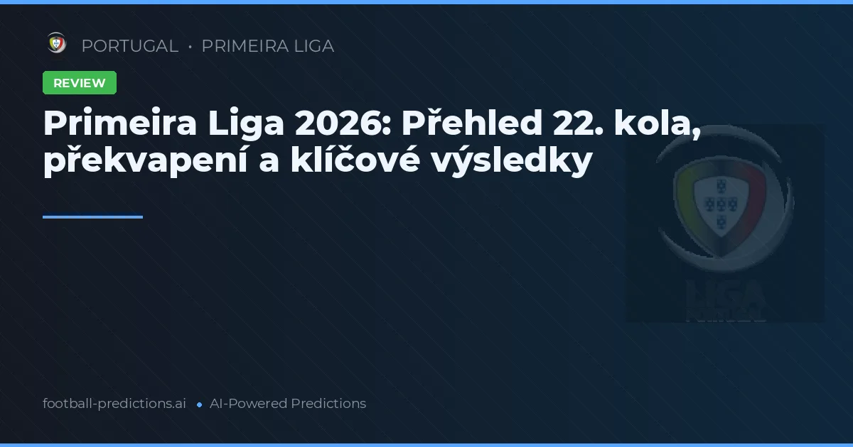 Primeira Liga 2026: Přehled 22. kola, překvapení a klíčové výsledky