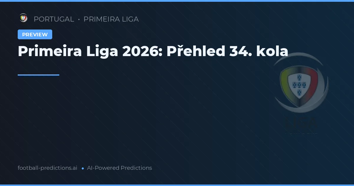 Primeira Liga 2026: Přehled 34. kola