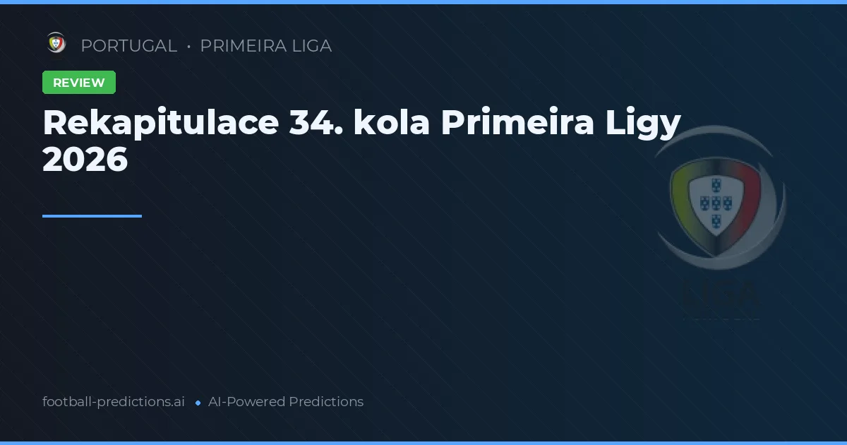 Rekapitulace 34. kola Primeira Ligy 2026