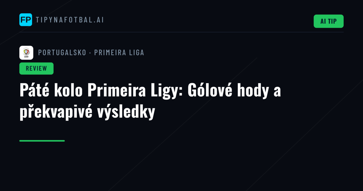 Páté kolo Primeira Ligy: Gólové hody a překvapivé výsledky