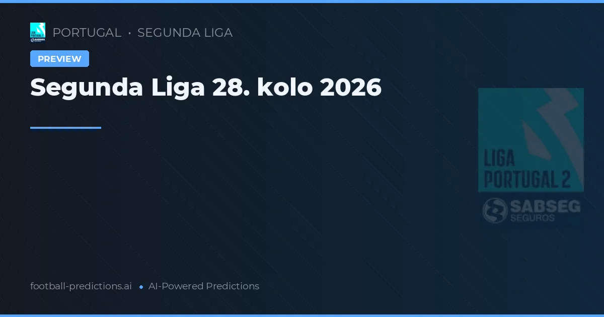 Segunda Liga 28. kolo 2026