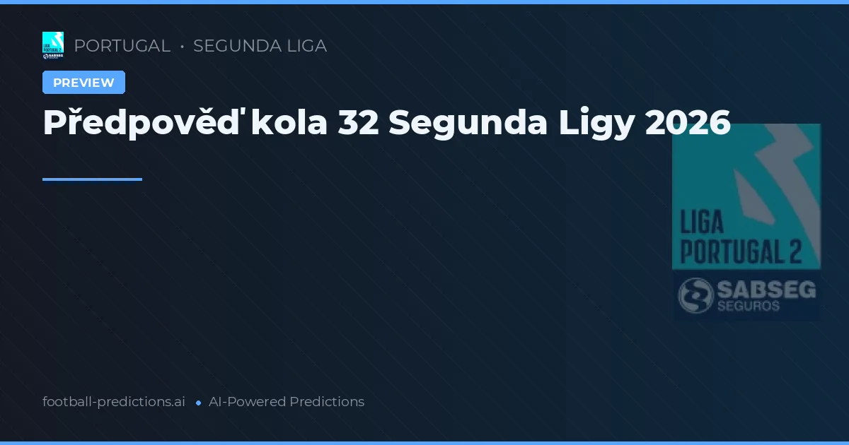 Předpověď kola 32 Segunda Ligy 2026