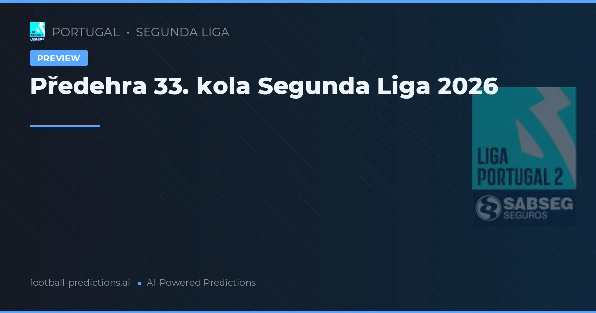 Předehra 33. kola Segunda Liga 2026