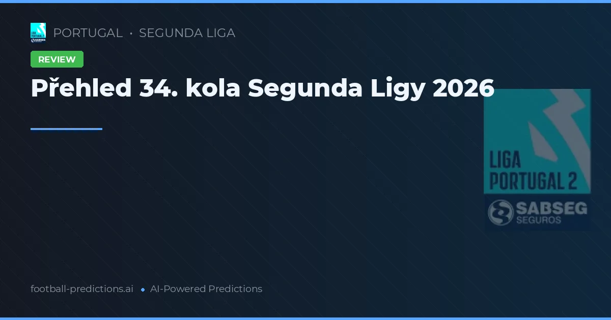 Přehled 34. kola Segunda Ligy 2026