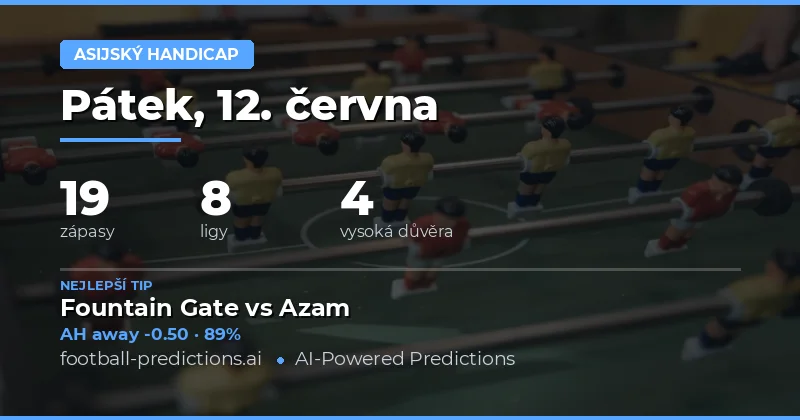 Nejlepší AH Tipy na 12. června 2026