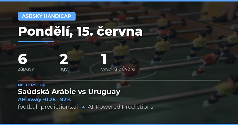 Nejlepší AH tipy (15. června 2026)