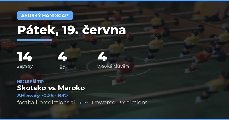 Nejlepší AH tipy (19. 6. 2026)