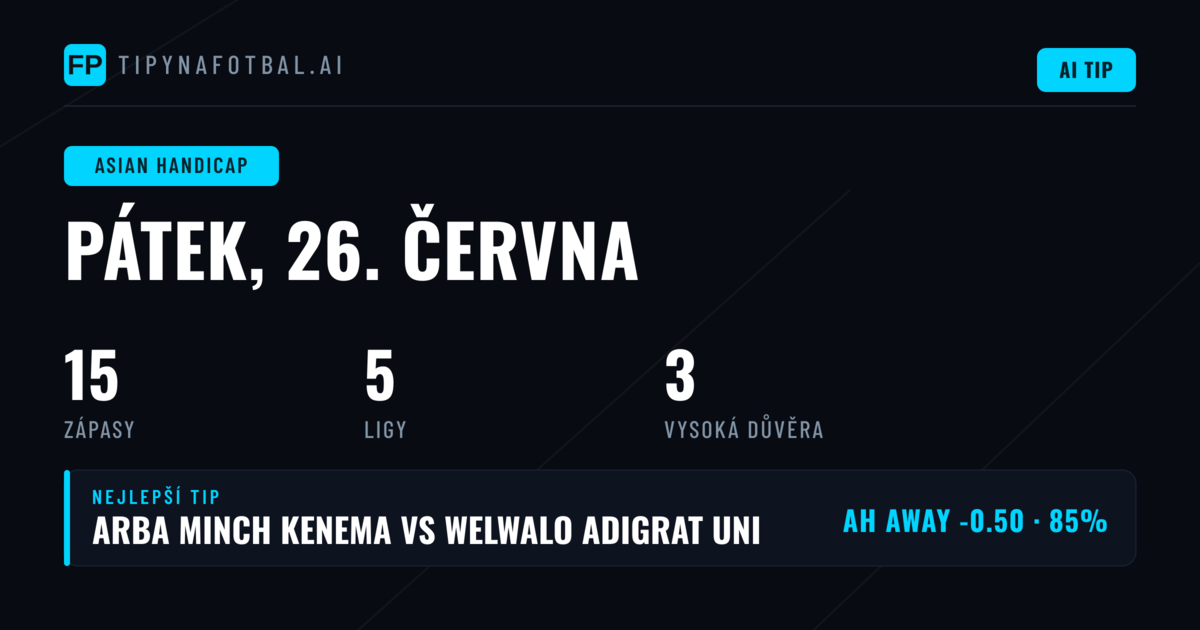 Top AH tipy na 26. června 2026