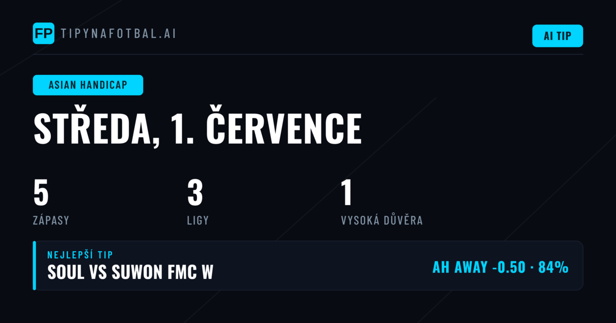 Top AH tipy na 1. července 2026