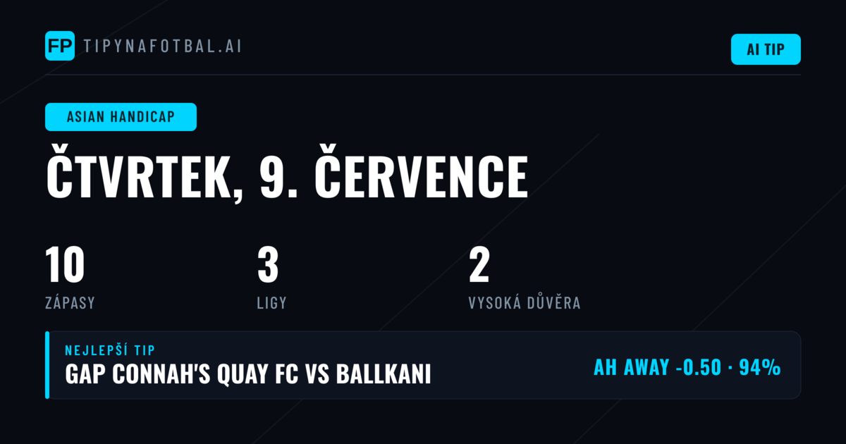 Top AH tipy na 9. července 2026