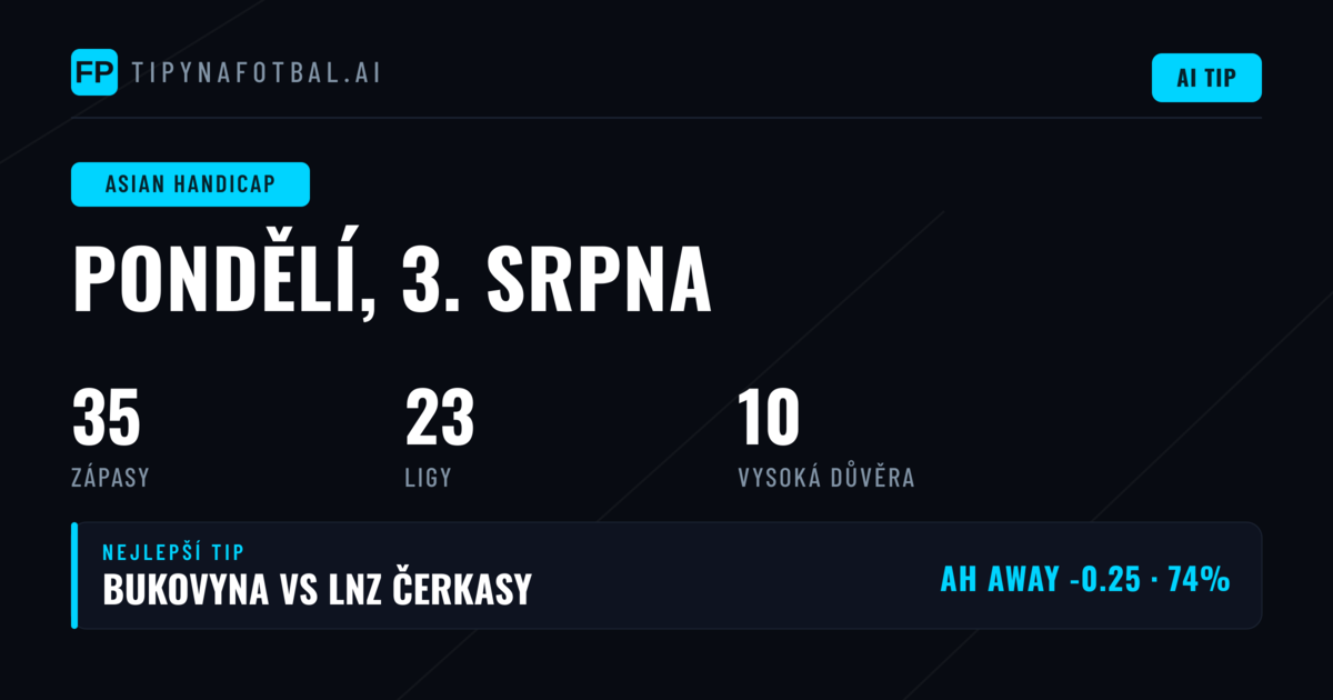Nejlepší AH tipy na 3. srpna 2026