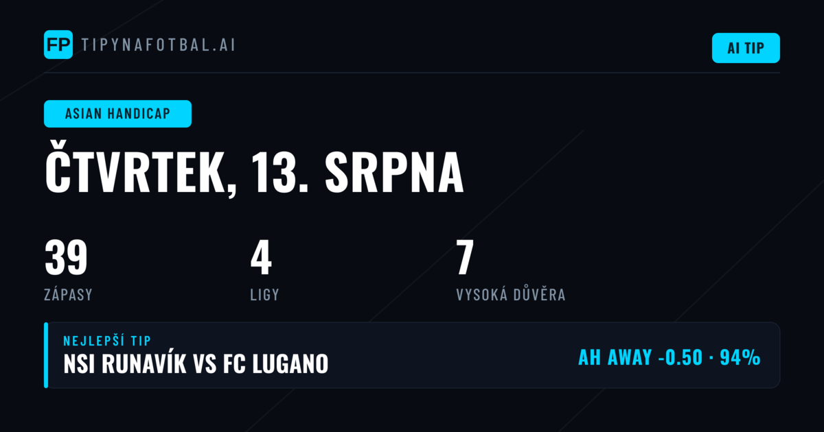 Top AH tipy pro 13. srpna 2026