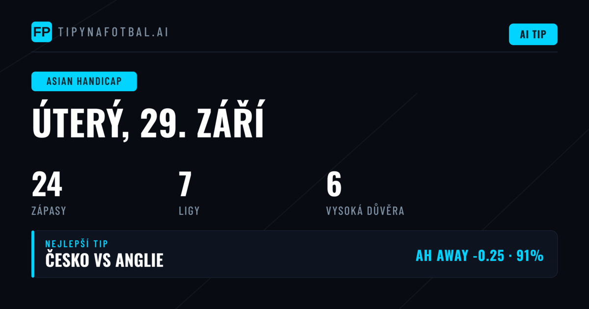 Nejlepší AH tipy na 29. září 2026