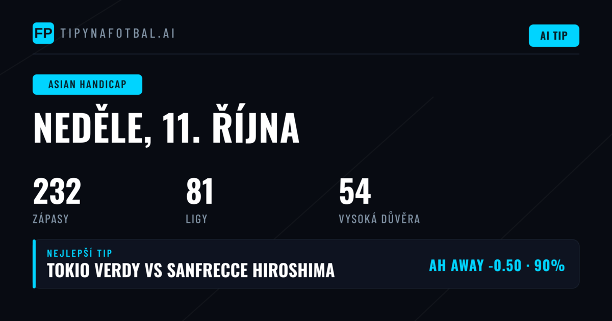 Nejlepší AH tipy na 11. října 2026