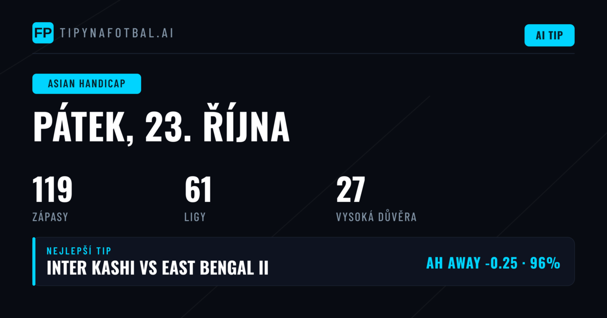 Nejlepší tipy pro AH na 23. října 2026