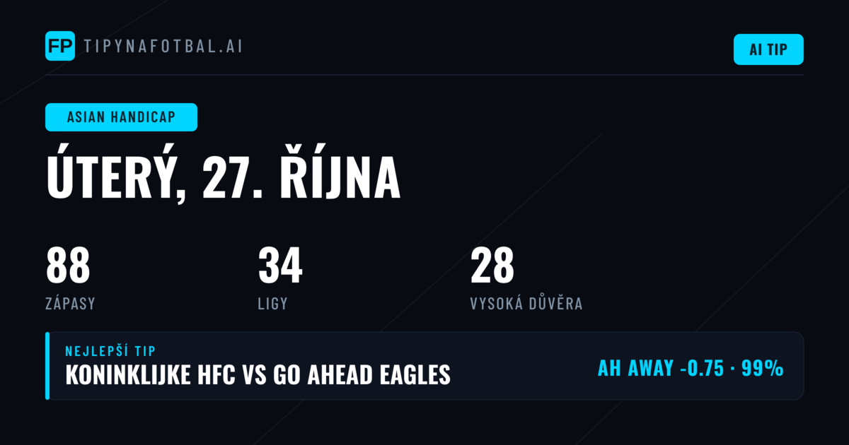 Nejlepší tipy pro AH – 27. října 2026