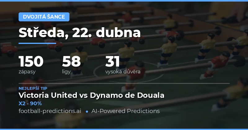 Přehled zápasů s možností Double Chance