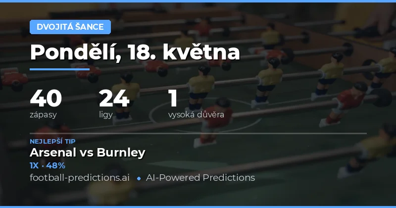 Předpovědi a analýzy pro trh Double Chance k datu 18. května 2026
