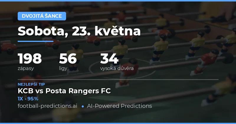 Přehled sázek na fotbalové zápasy dne 23. května 2026