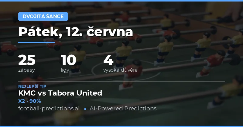 Top DC tipy na 12. června 2026
