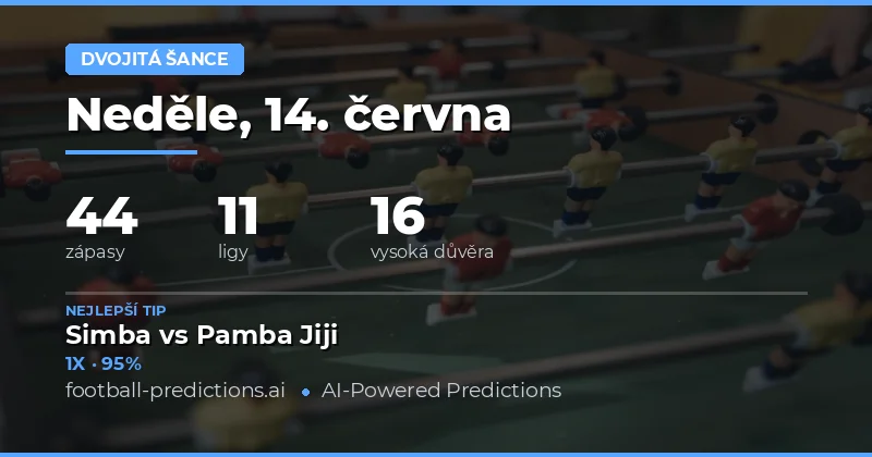 Top DC tipy na 14. června 2026