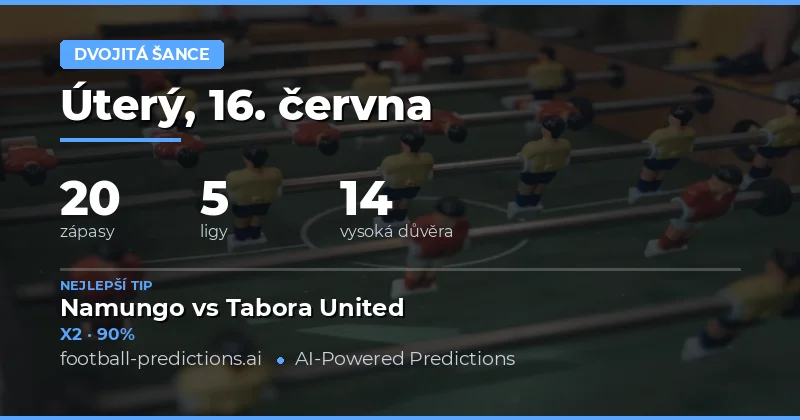 Top DC tipy na 16. června 2026