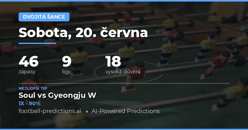 Top DC tipy na 20. června 2026