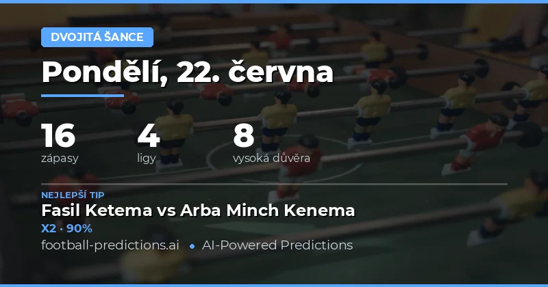 Top DC tipy na 22. června 2026