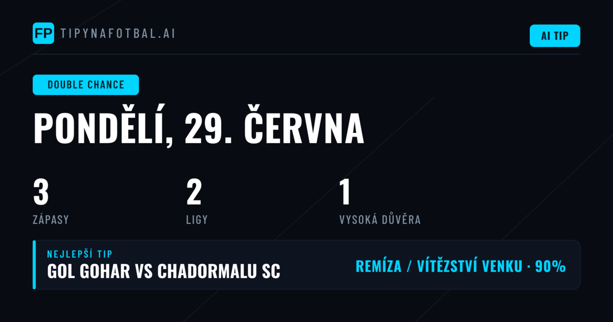 Top DC tipy (29. června 2026)