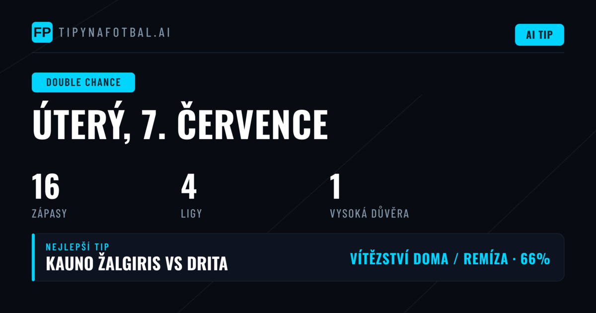 Top DC tipy na 9. července 2025
