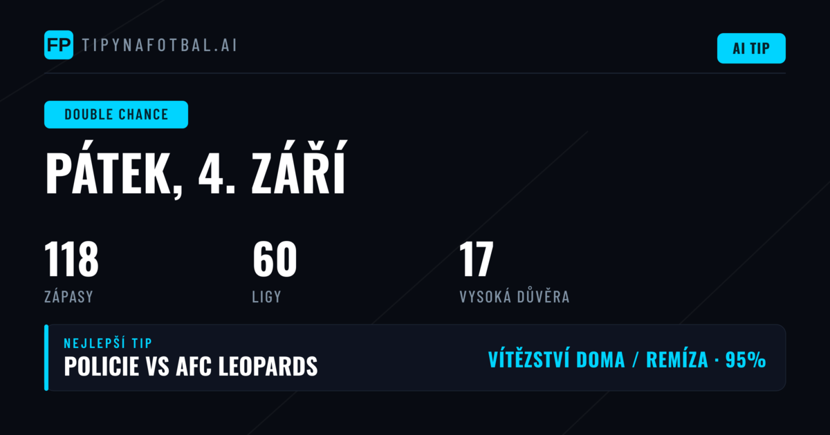Top DC tipy na 4. 9. 2026