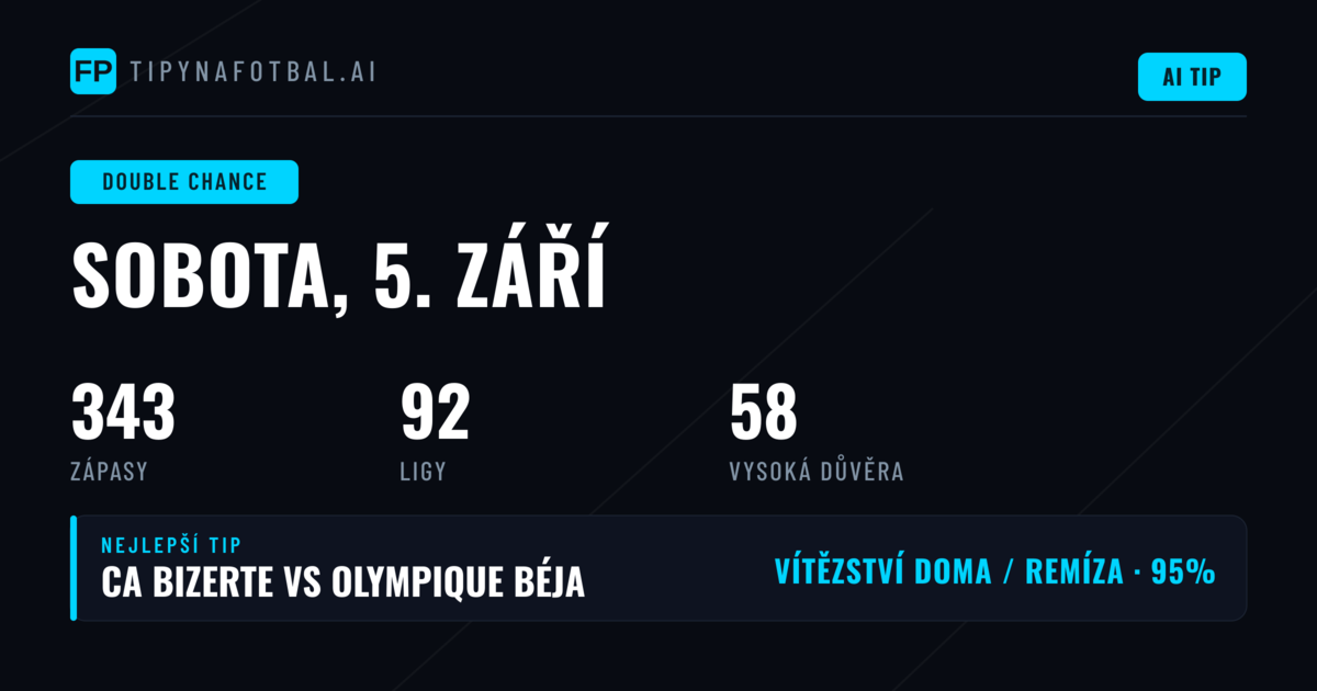 Top DC tipy na 5. září 2026