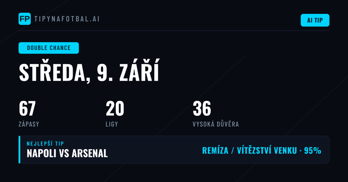 Top DC tipy na 9. září 2026