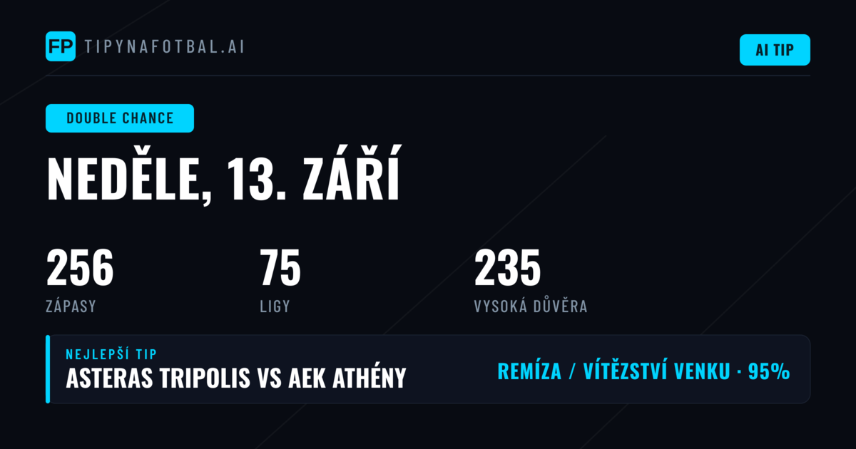 Top DC tipy na 13. září 2026