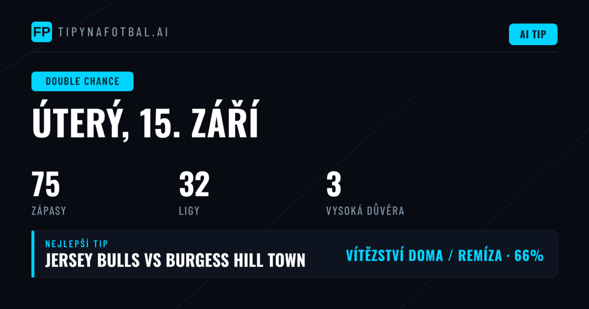 Top DC tipy na 15. září 2026