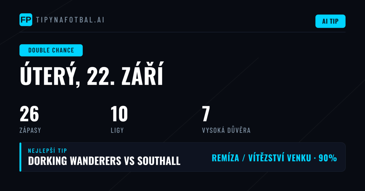 Top DC tipy na 22. září 2026