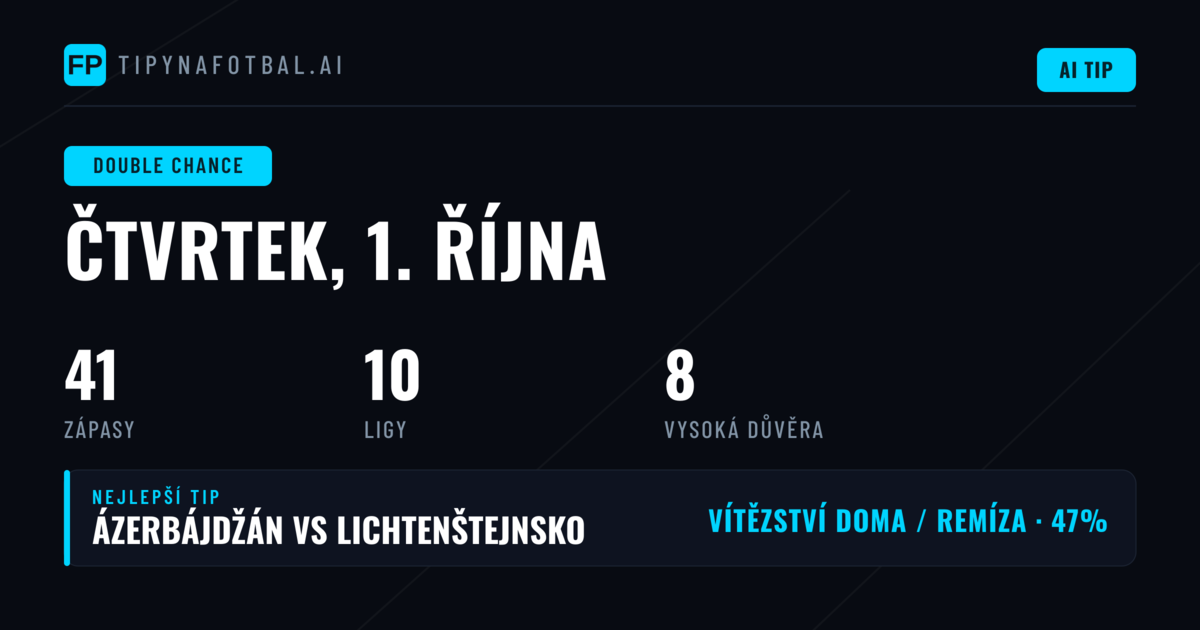 Top DC tipy na 1. října 2026