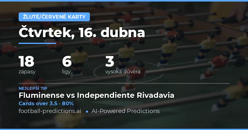 Přehled předpovědí na žluté karty