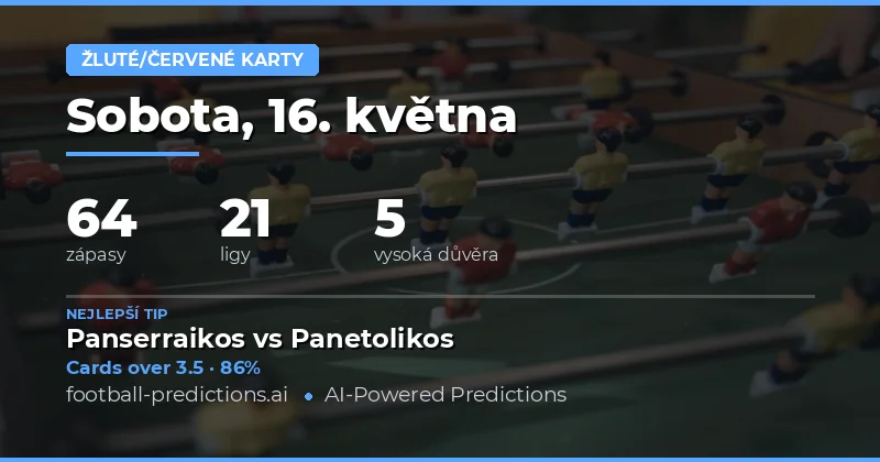 Přehled trhů s žlutými kartami na sobotu 16. května 2026