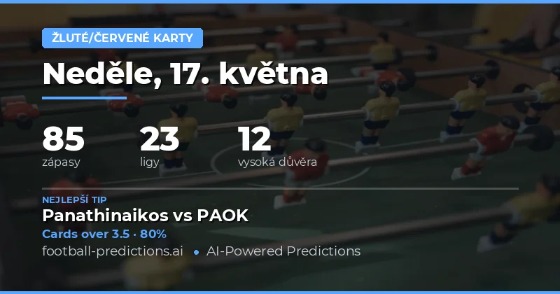 Klíčové tipy na žluté karty k sobotnímu programu