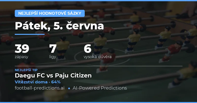 Úvod do analýzy value sázek na fotbal