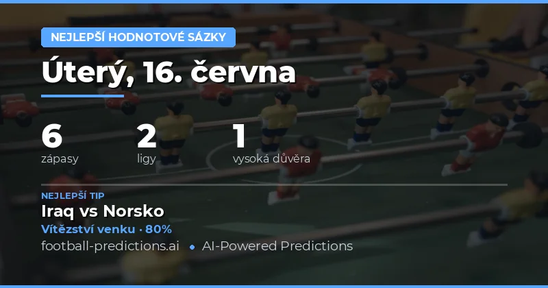 Úvod do hodnotového sázení na 16. června 2026
