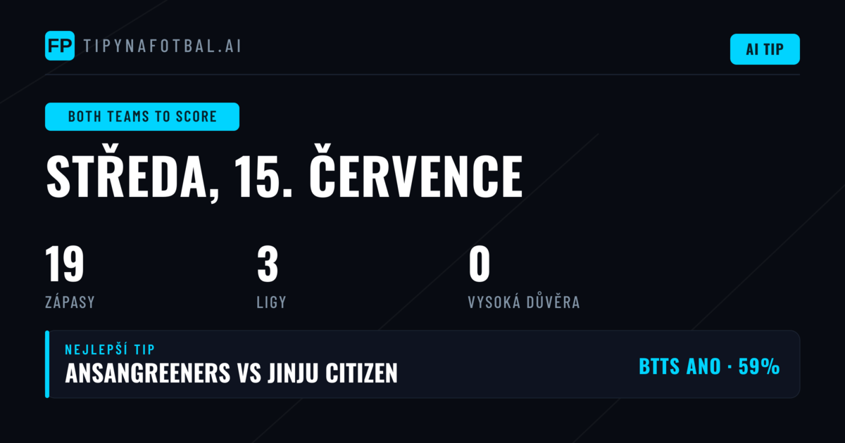 Dnešní BTTS tipy a analýza